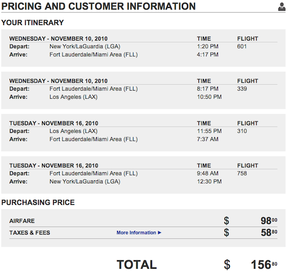 new york to los angeles flight price