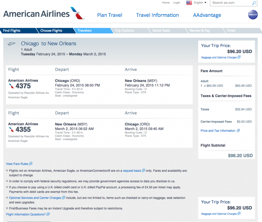 Chicago to New Orleans $97 round-trip, nonstop, for winter travel