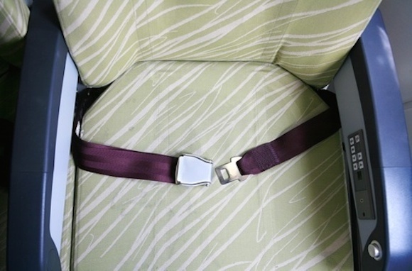 Airplane seat belt on sale size