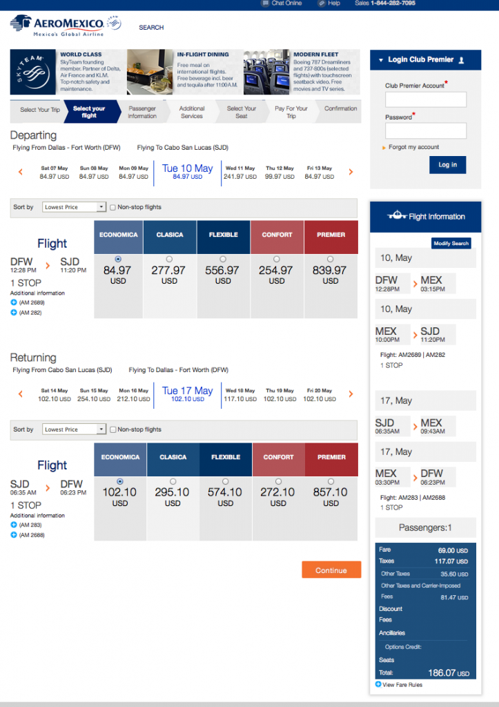 Dallas to Cabo San Lucas $187 Round-Trip on Aeromexico