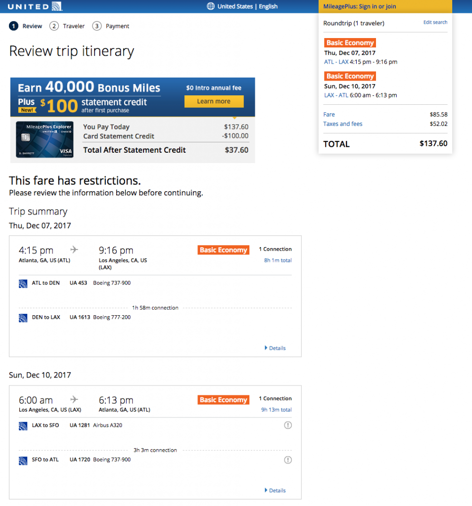 Atlanta to Los Angeles $138 Round-Trip for Fall/Winter Travel