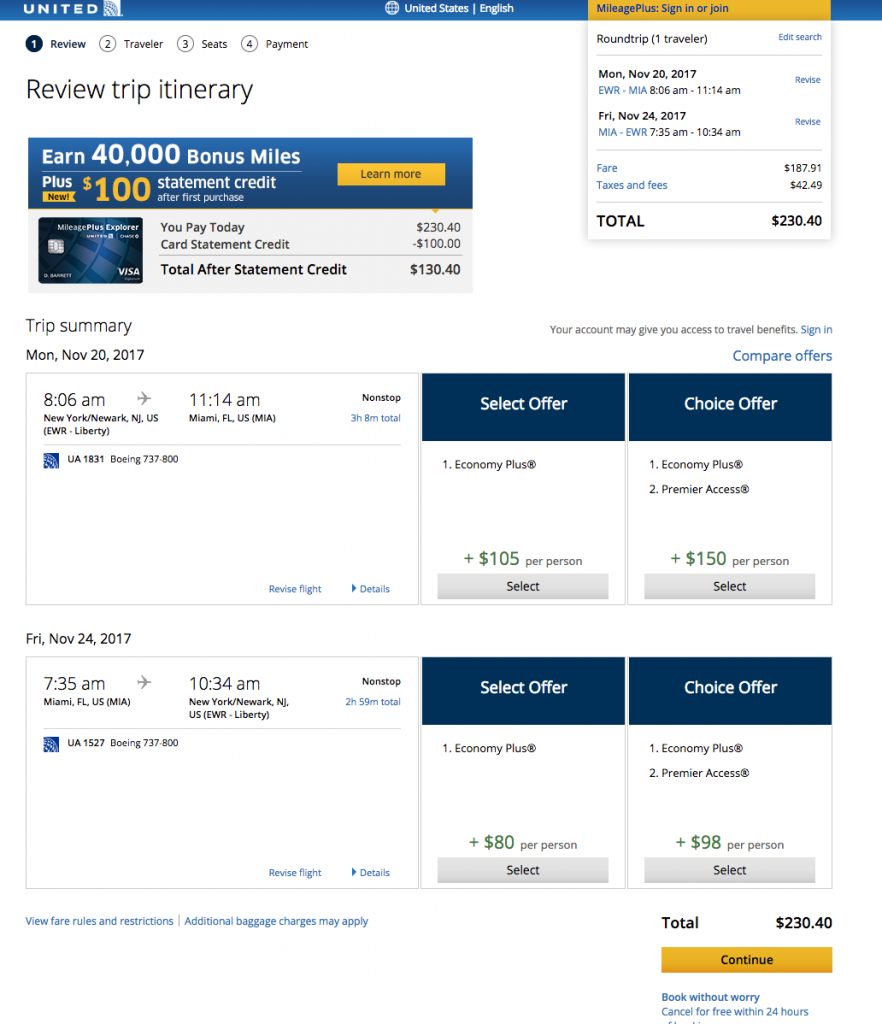 Newark to Miami $231 Round-Trip, Nonstop, for Thanksgiving Travel