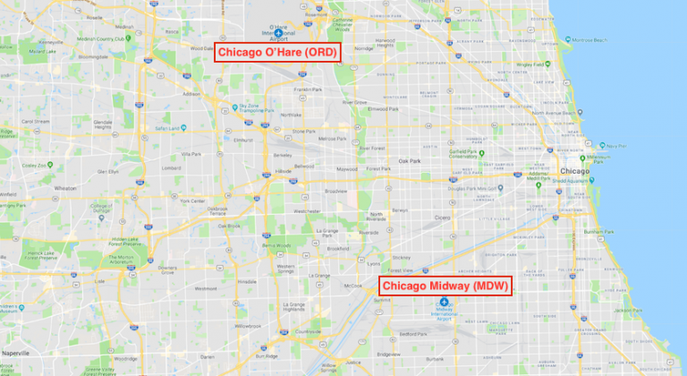 Chicago Airport Map American Airlines